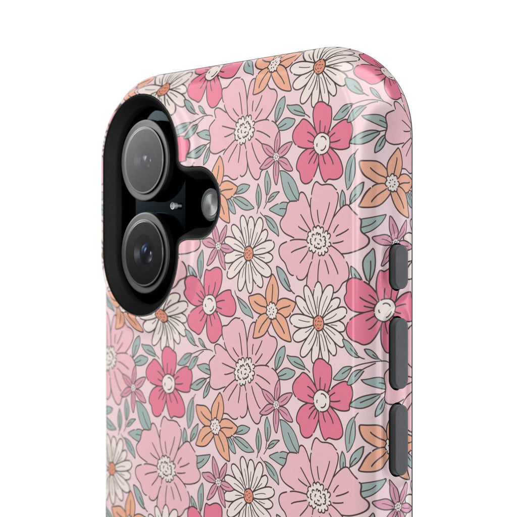 Pink Flowers Impact-Resistant Case