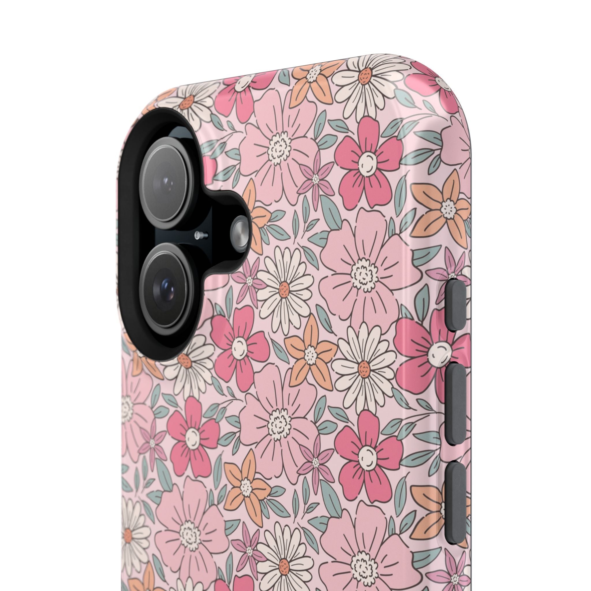 Pink Flowers Impact-Resistant Case