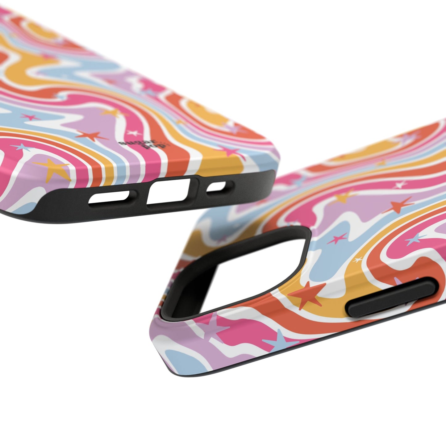 Colorful Impact-Resistant Phone Case - Vibrant Swirl Design