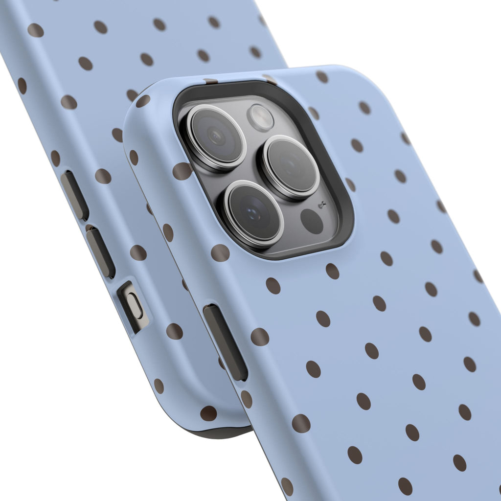 Blue Polka Dot Magnetic Impact Phone Case
