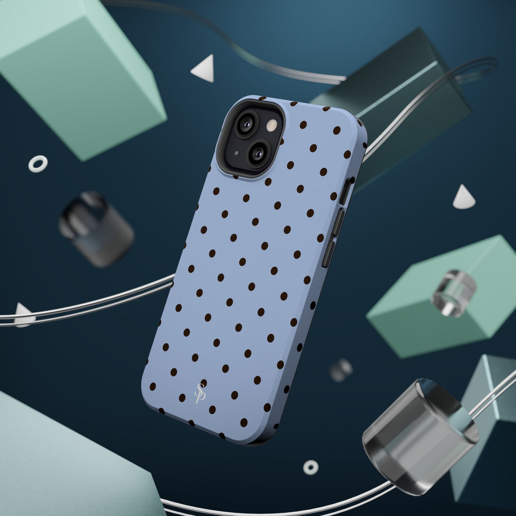 Blue Polka Dot Magnetic Impact Phone Case
