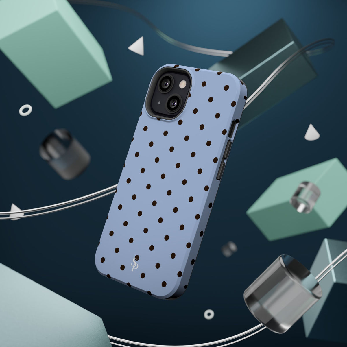 Blue Polka Dot Magnetic Impact Phone Case