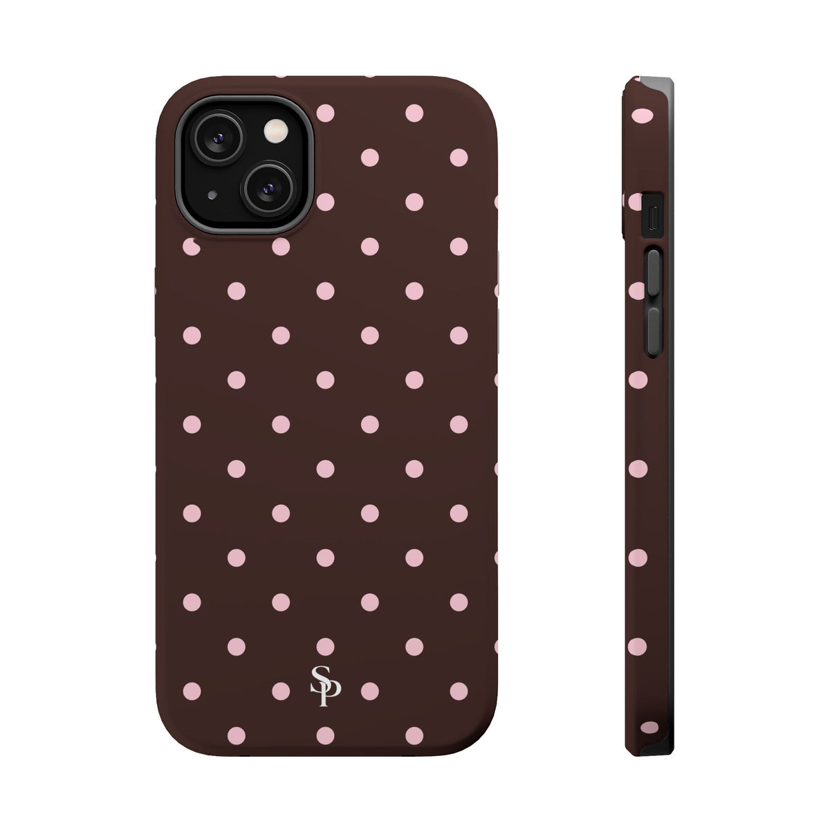 Brown Polka Dot Magnetic Impact-Resistant Phone Case