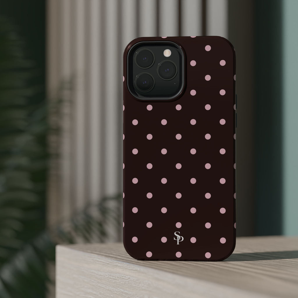 Brown Polka Dot Magnetic Impact-Resistant Phone Case