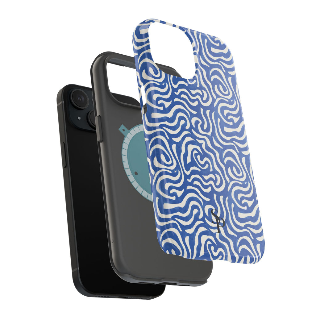 Blue Abstract Swirl Magnetic Impact Phone Case