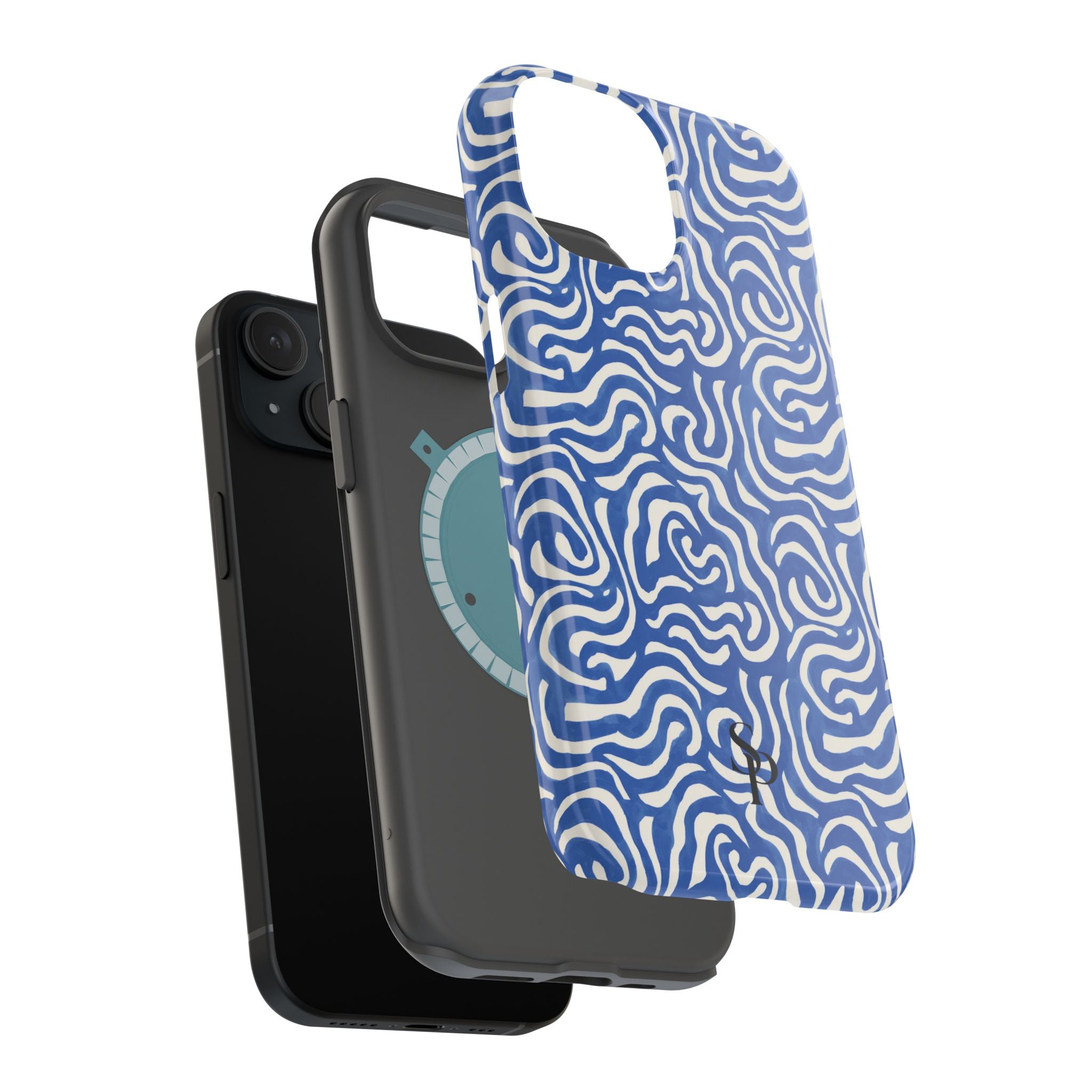 Blue Abstract Swirl Magnetic Impact Phone Case