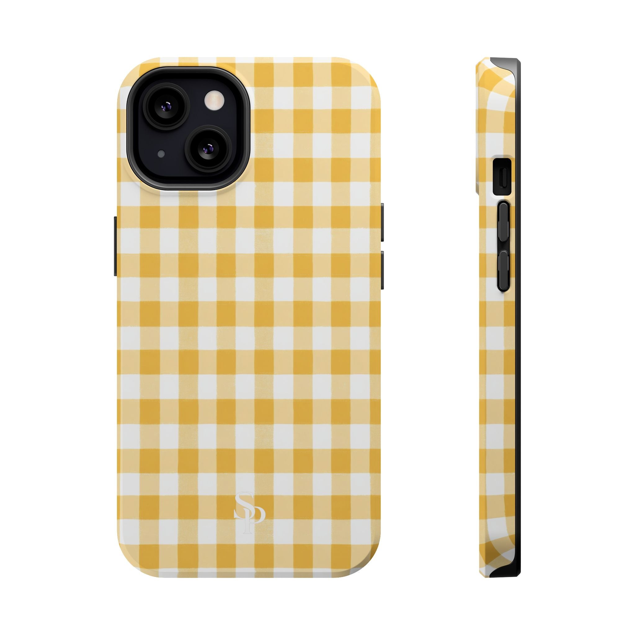 Yellow Gingham Magnetic Impact-Resistant Phone Case