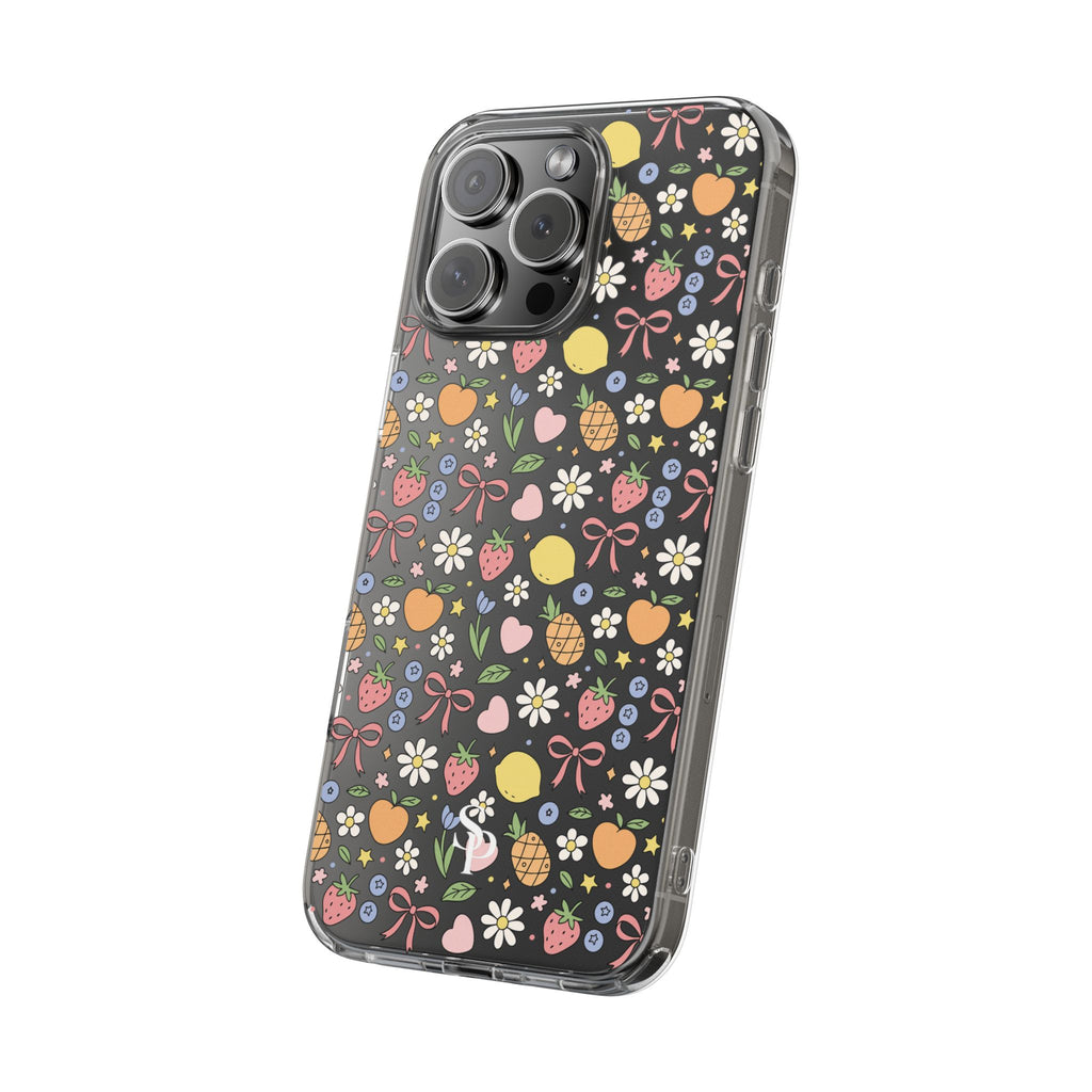 Fruit and Floral Pattern Clear Case