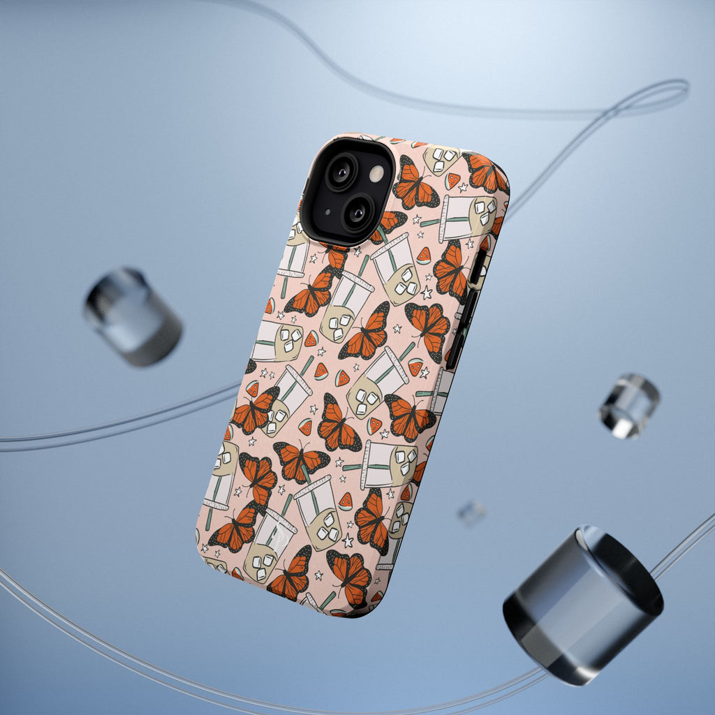 Iced Coffee & Butterfly Impact-Resistant Cases