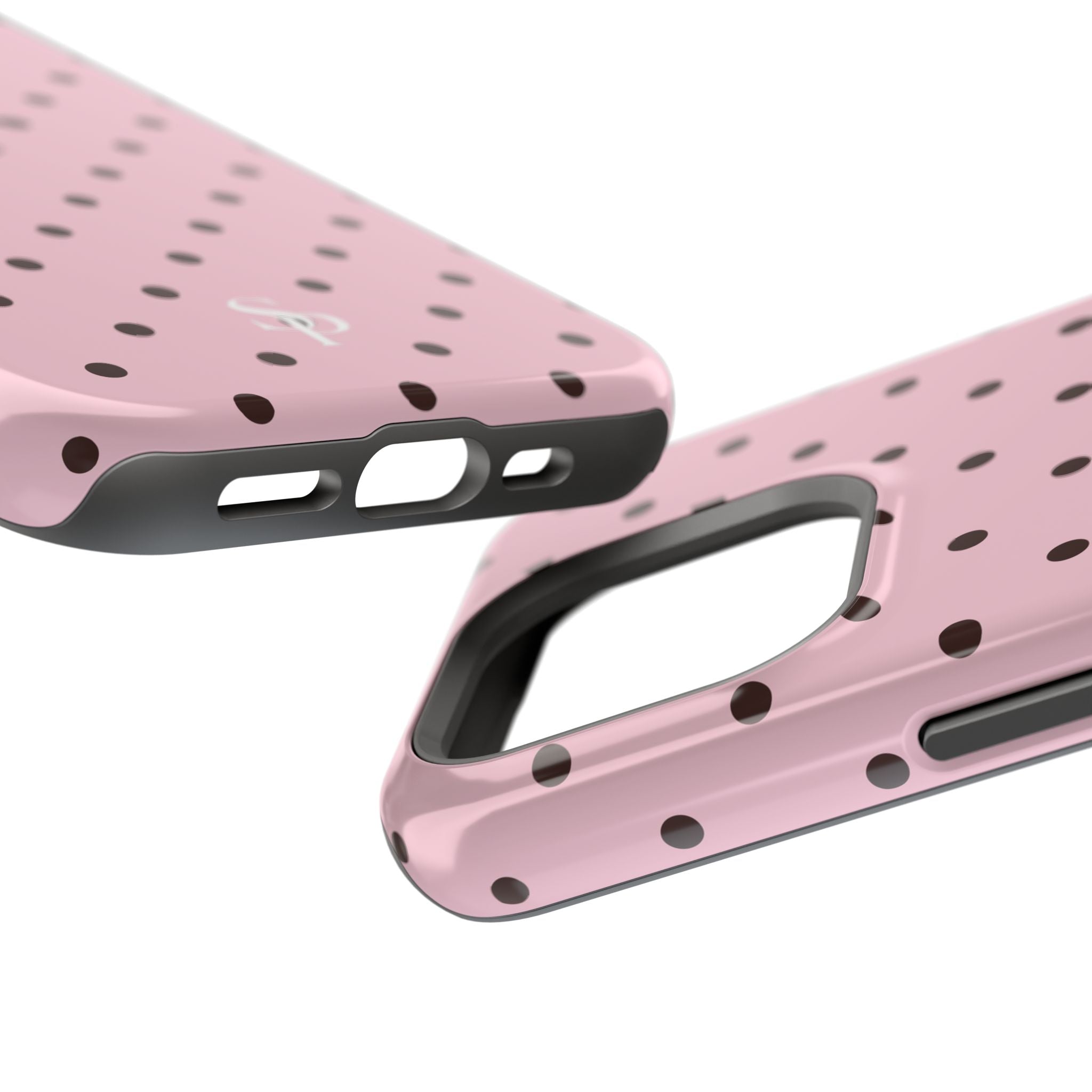 Pink Polka Dot Magnetic Impact Phone Case