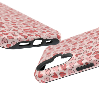 Heart Pattern Impact-Resistant Phone Case - Stylish Protection for Valentine's Day & Everyday Love