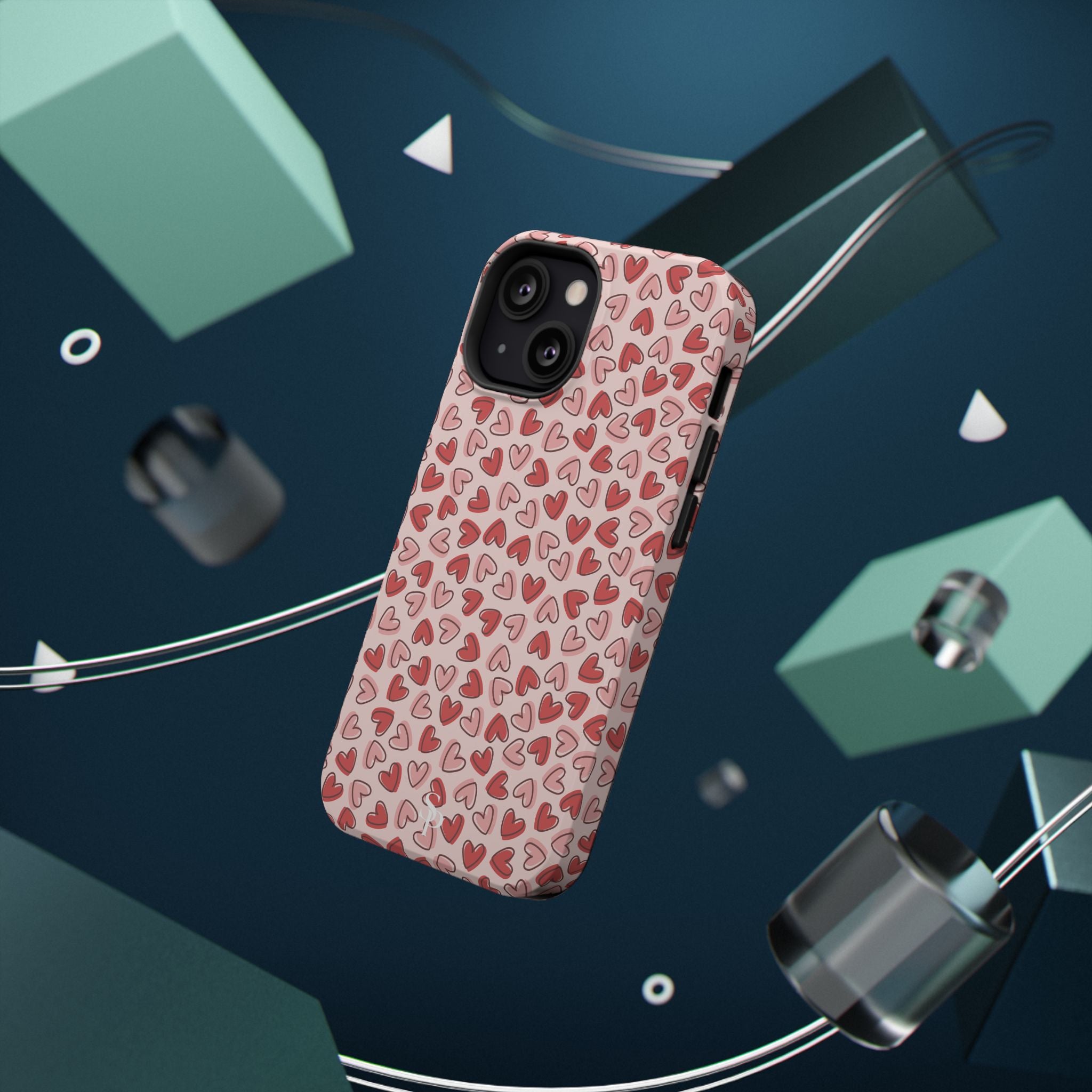 Heart Pattern Impact-Resistant Phone Case - Stylish Protection for Valentine's Day & Everyday Love