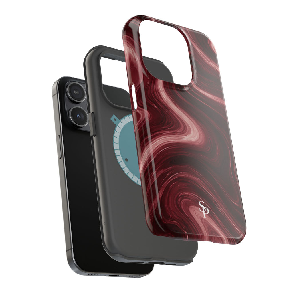 Burgundy Marble Magnetic Phone Case