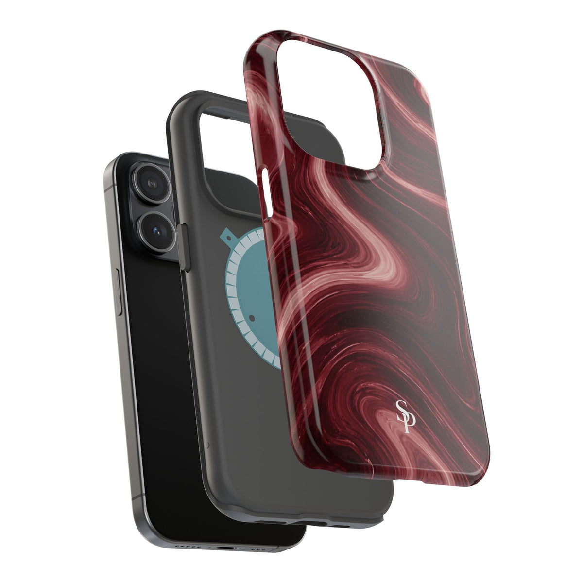 Burgundy Marble Magnetic Phone Case