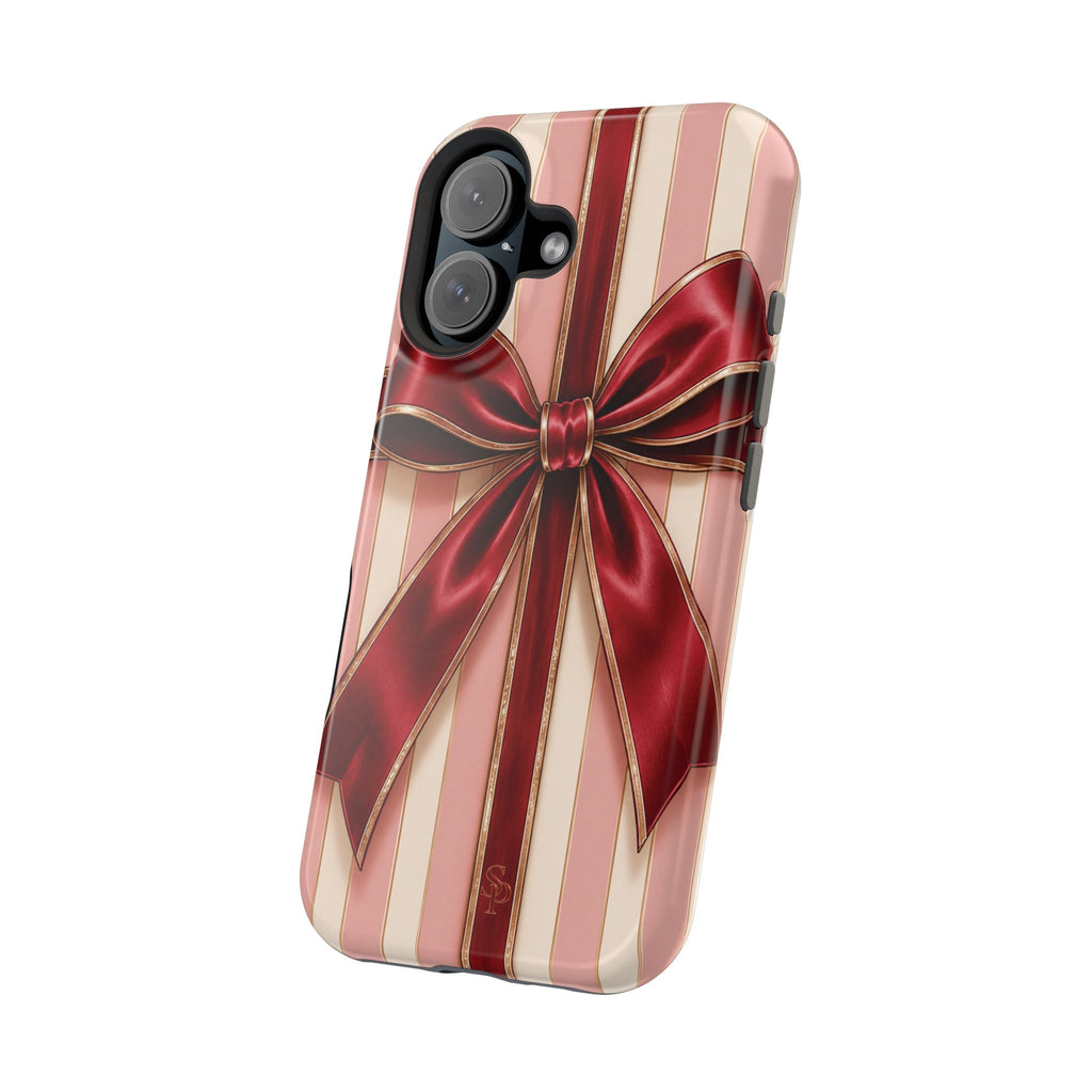 Red Bow Gift Wrap Magnetic Phone Case
