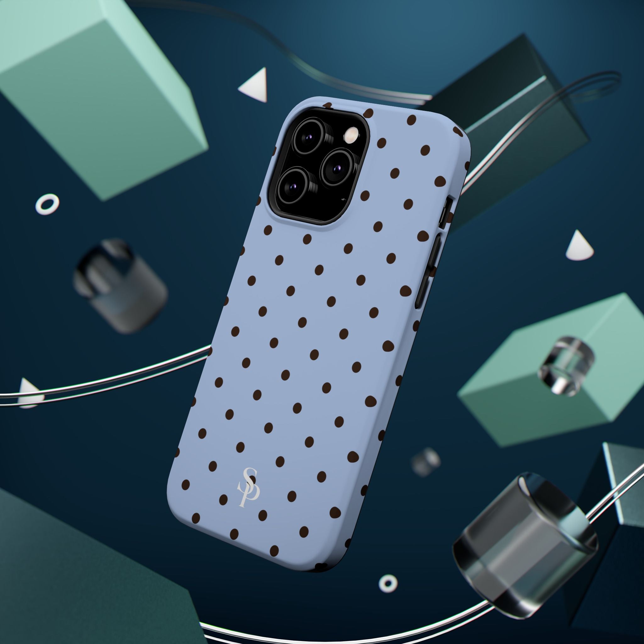 Blue Polka Dot Magnetic Impact Phone Case