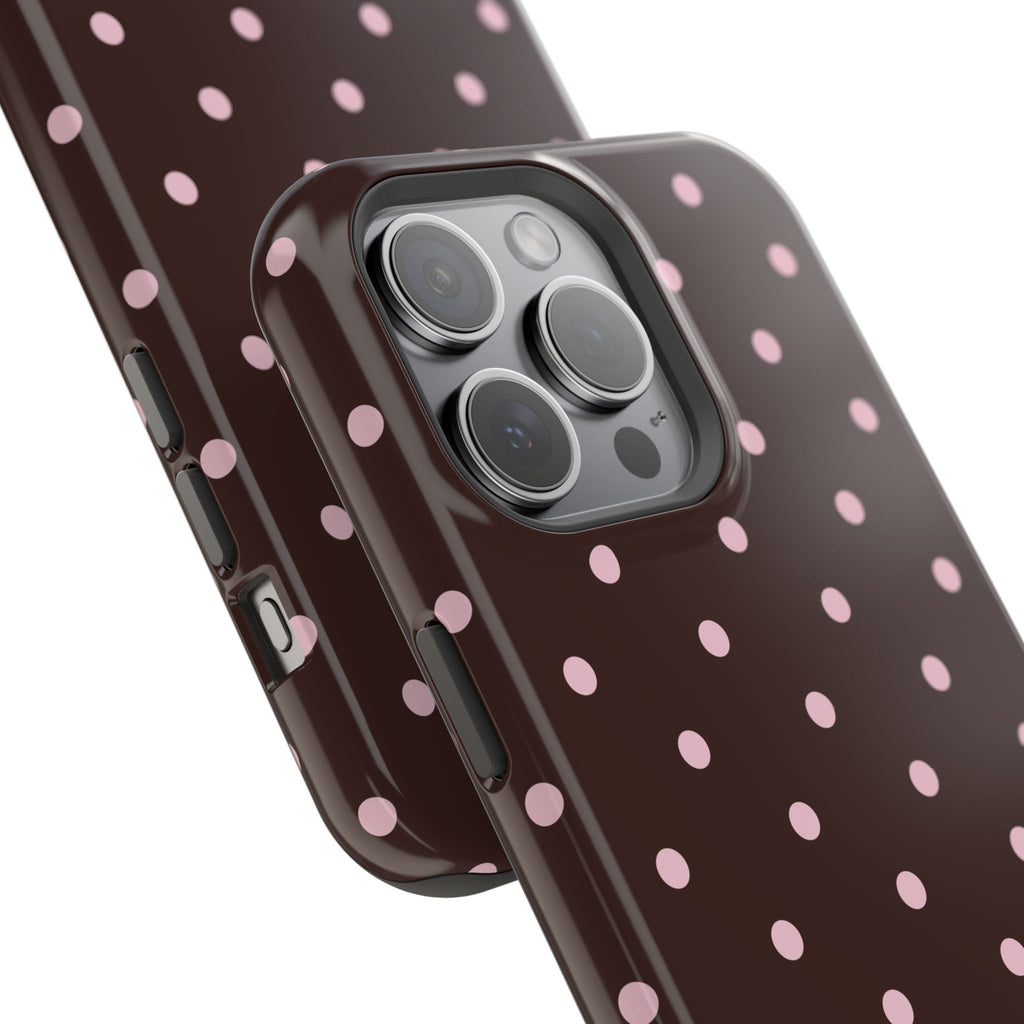 Brown Polka Dot Magnetic Impact-Resistant Phone Case