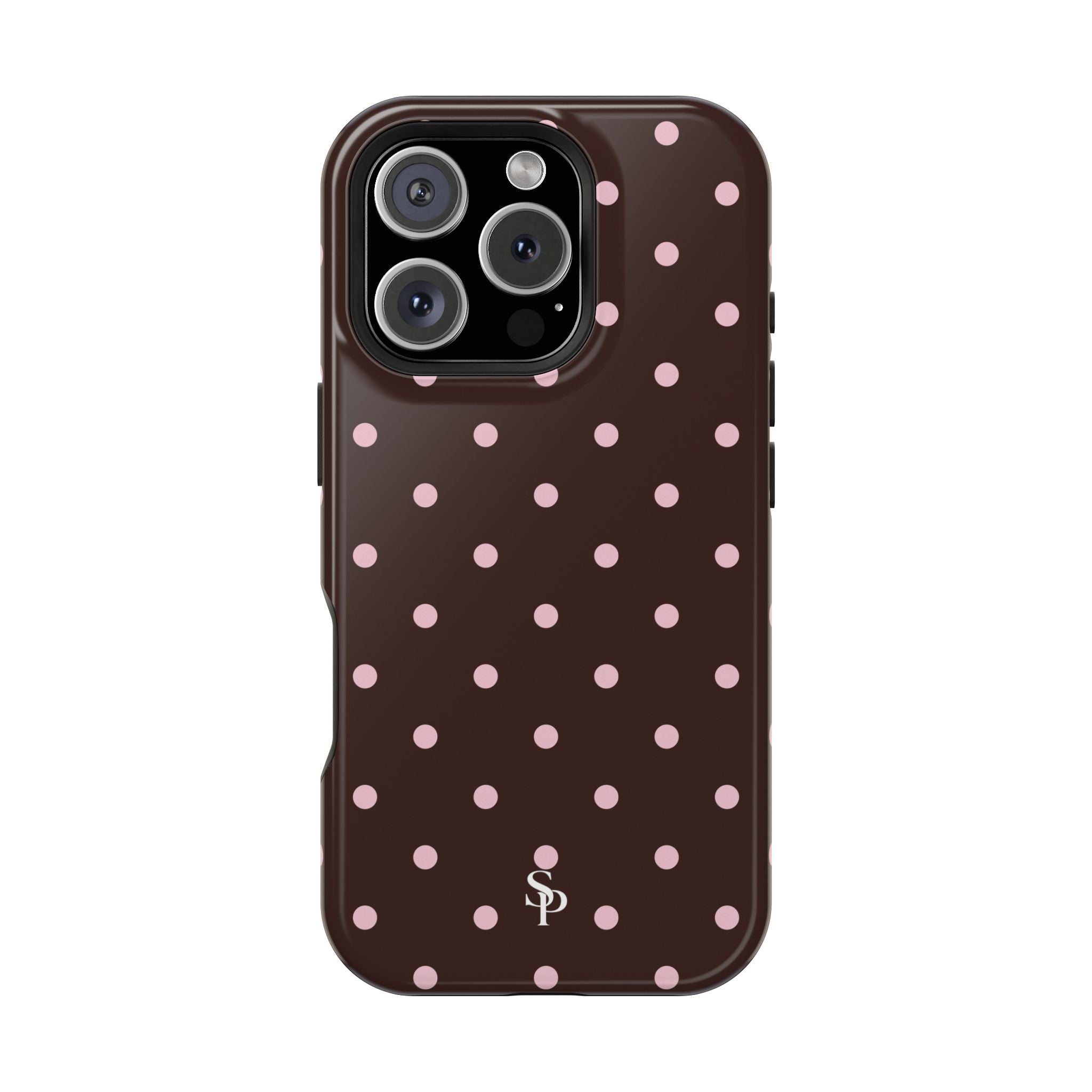 Brown Polka Dot Magnetic Impact-Resistant Phone Case