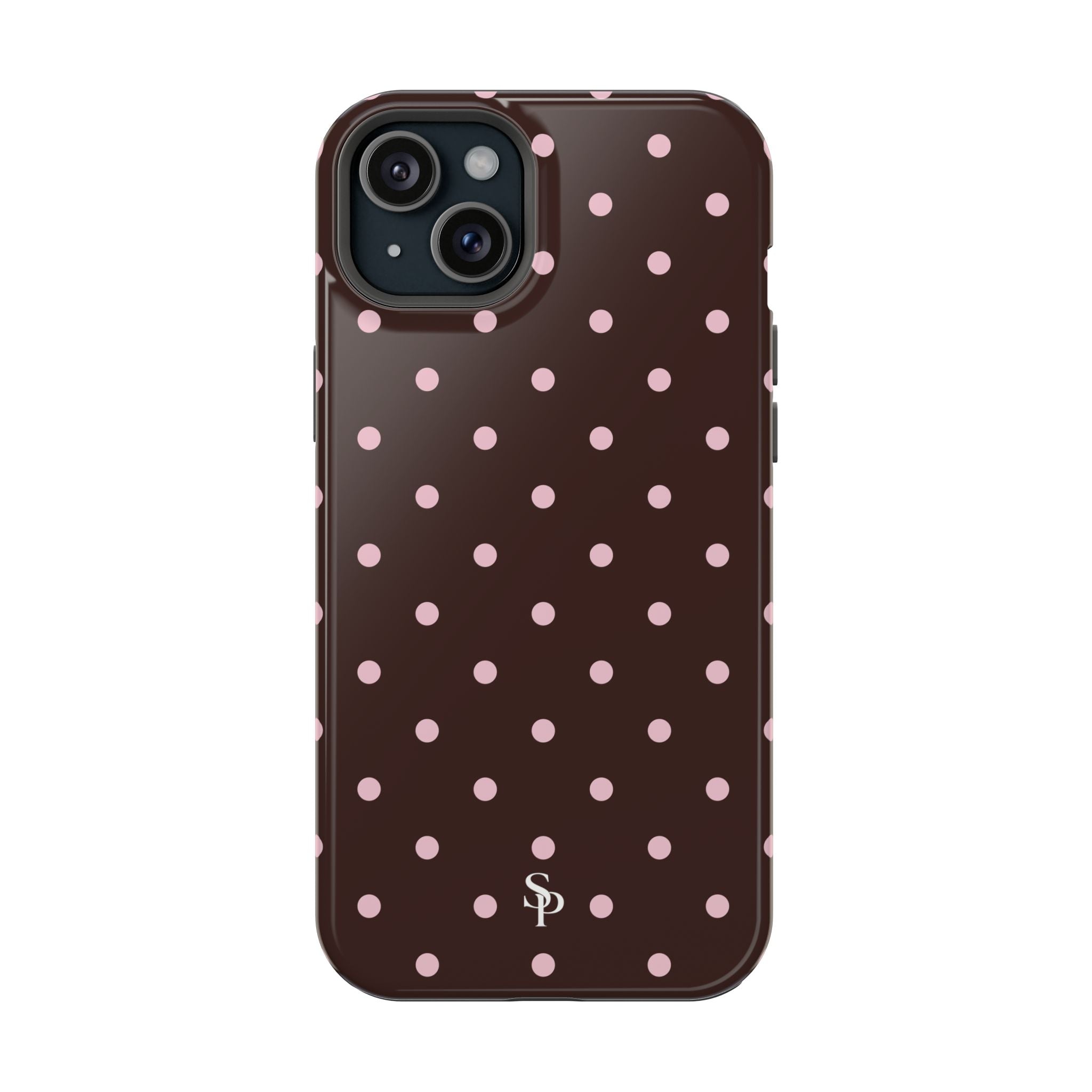 Brown Polka Dot Magnetic Impact-Resistant Phone Case