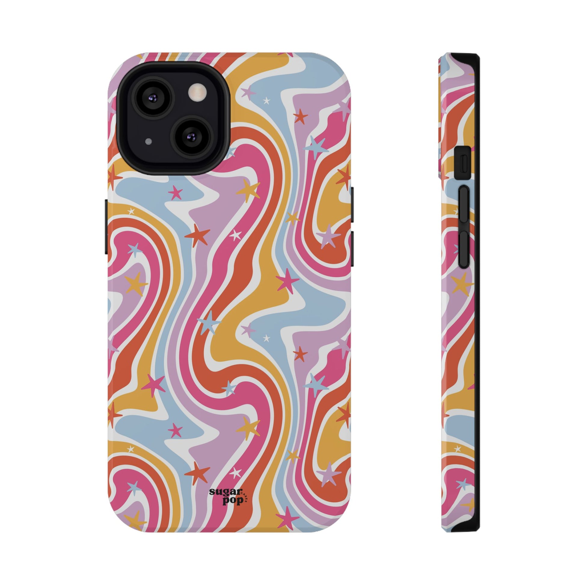 Colorful Impact-Resistant Phone Case - Vibrant Swirl Design