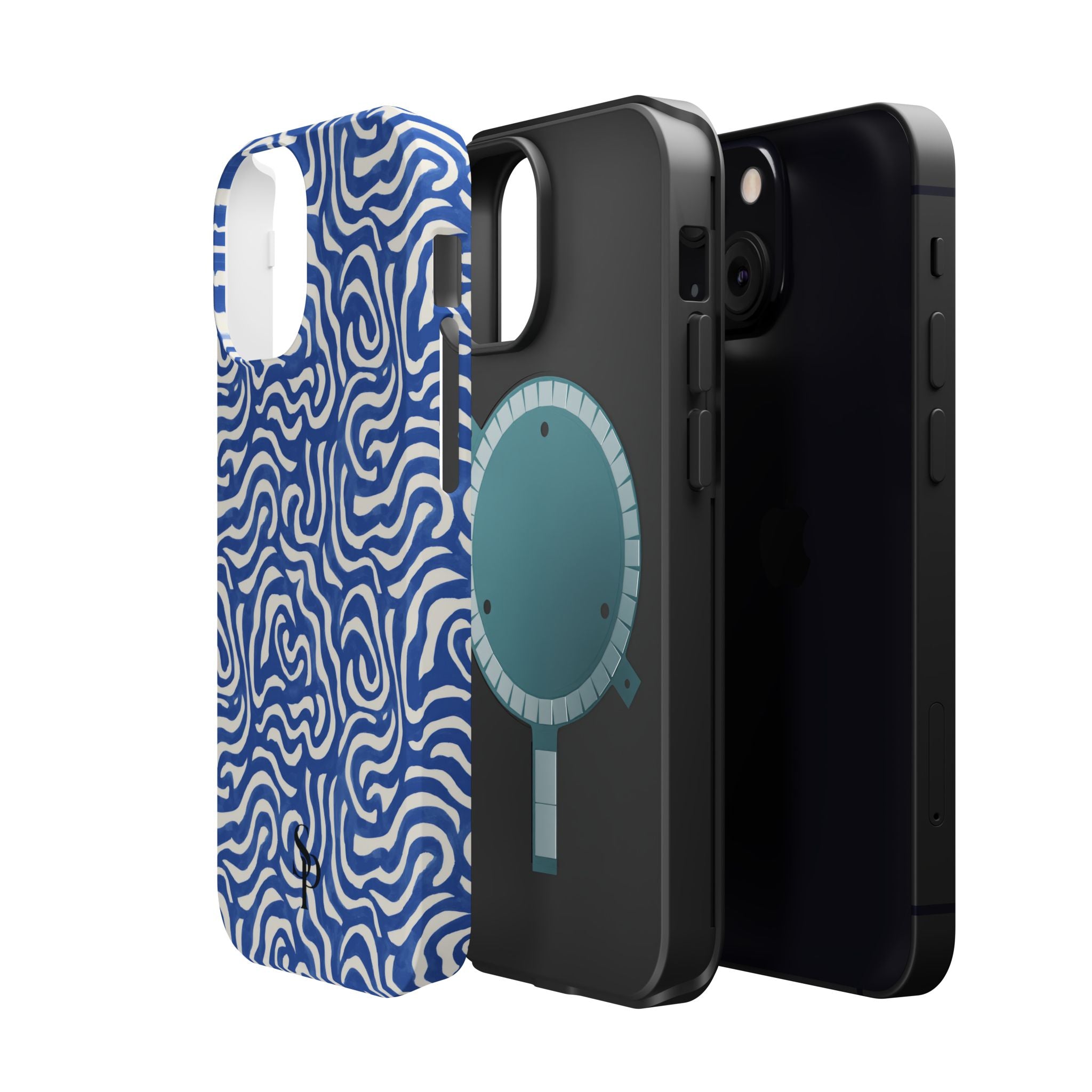 Blue Abstract Swirl Magnetic Impact Phone Case