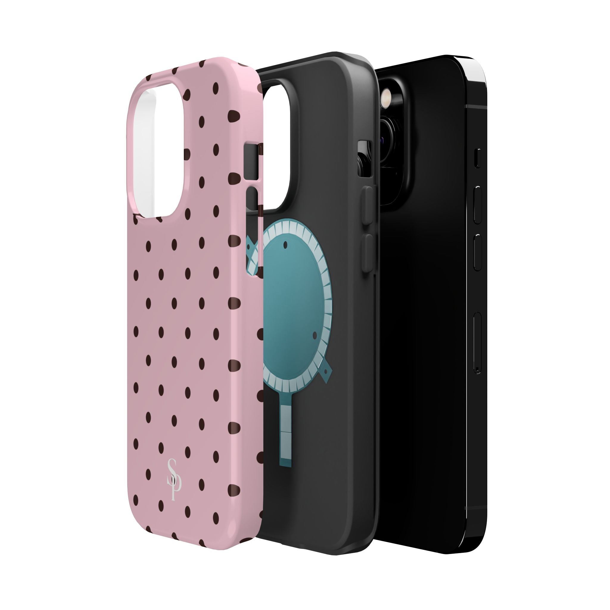 Pink Polka Dot Magnetic Impact Phone Case