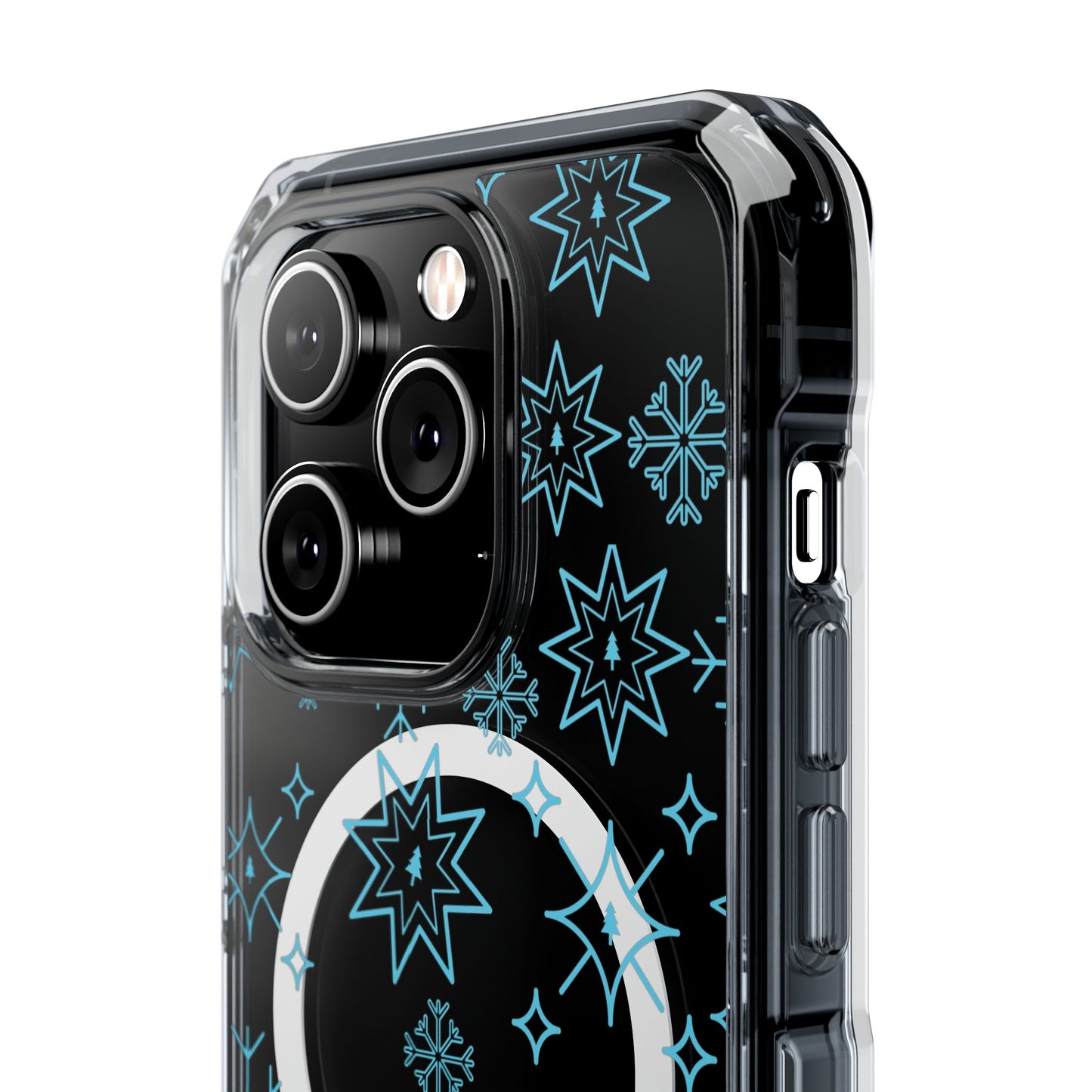 Snowflake Magnetic Clear Impact Case - Stylish & Durable iPhone Protection