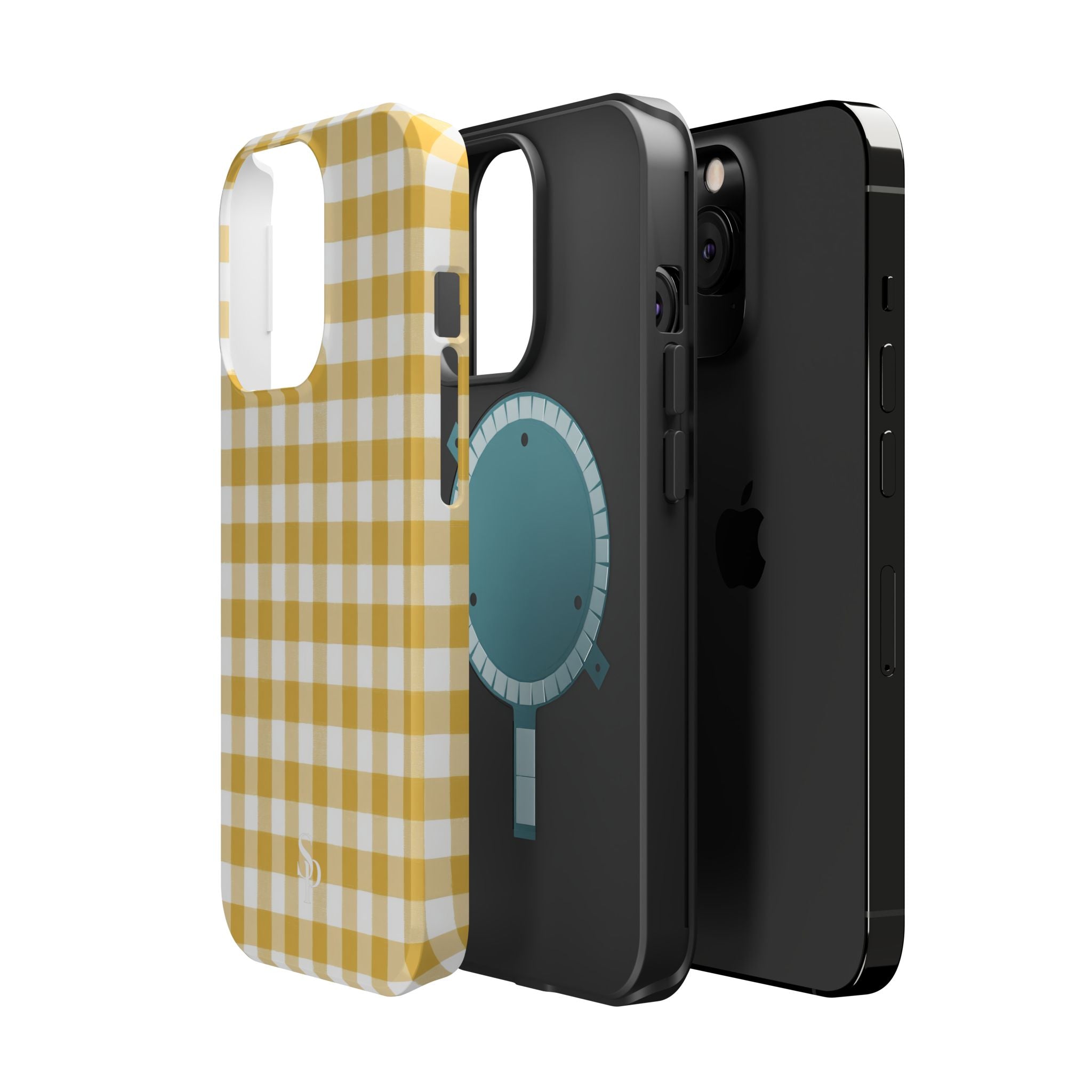 Yellow Gingham Magnetic Impact-Resistant Phone Case