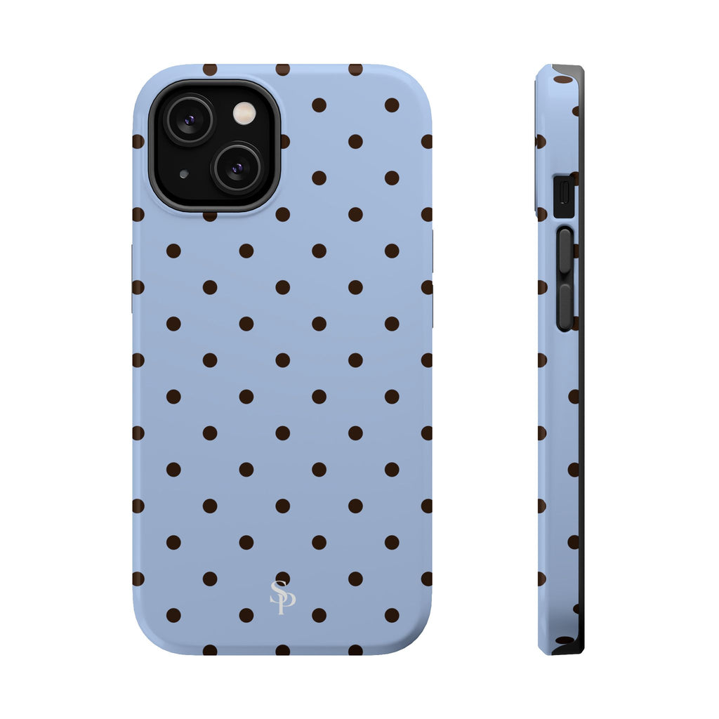 Blue Polka Dot Magnetic Impact Phone Case