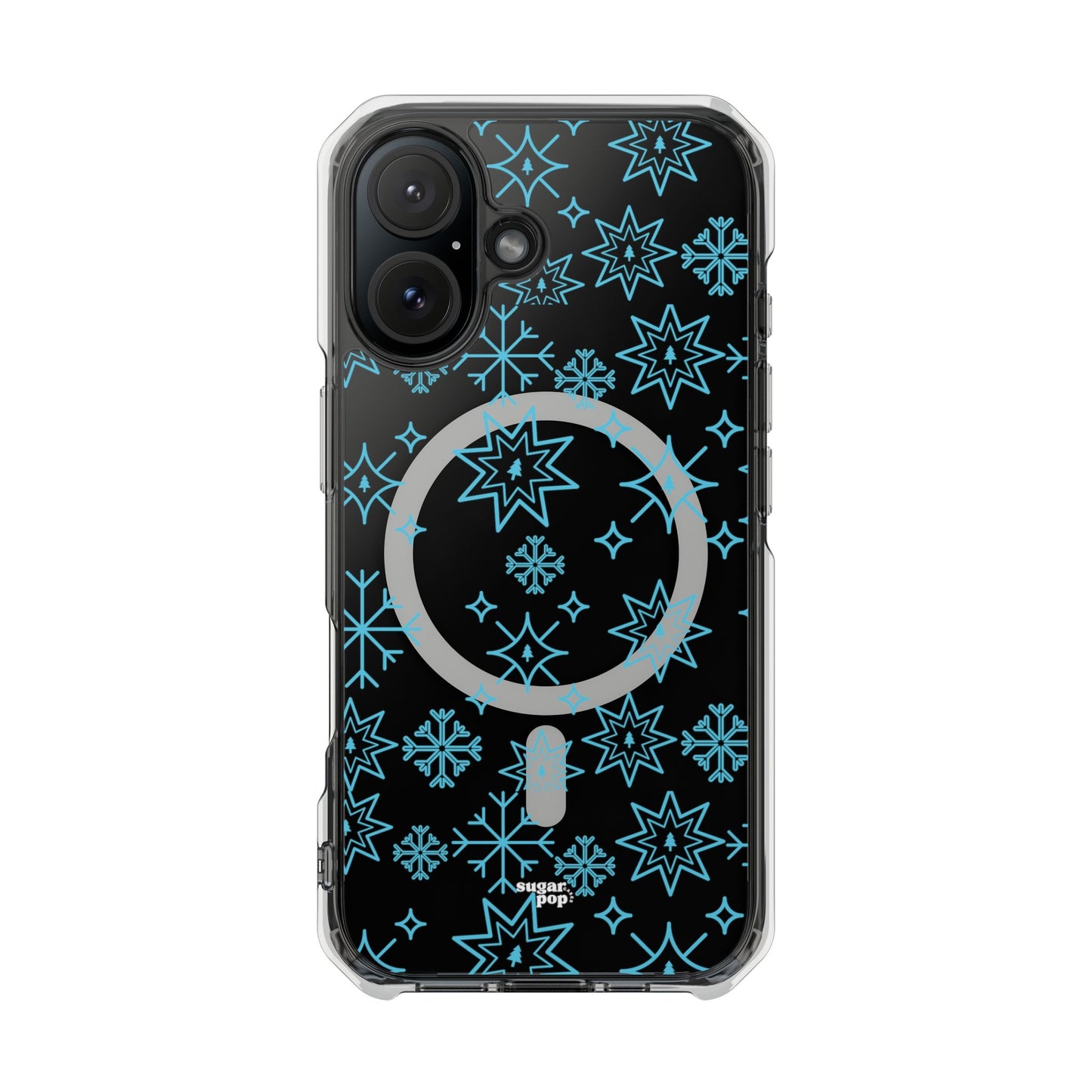 Snowflake Magnetic Clear Impact Case - Stylish & Durable iPhone Protection