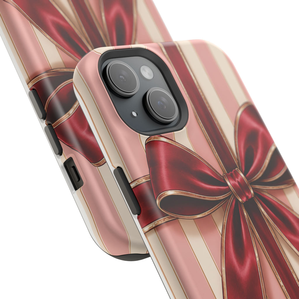 Red Bow Gift Wrap Magnetic Phone Case