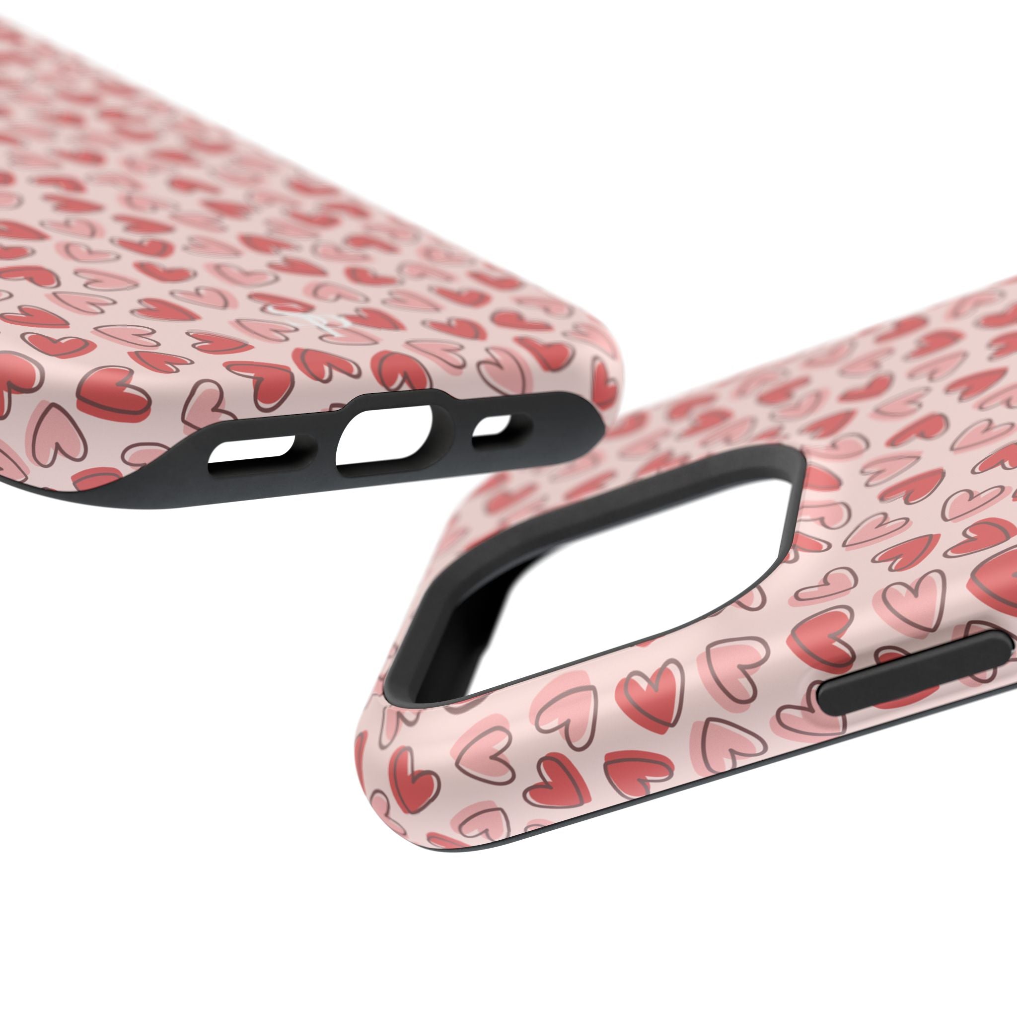 Heart Pattern Impact-Resistant Phone Case - Stylish Protection for Valentine's Day & Everyday Love