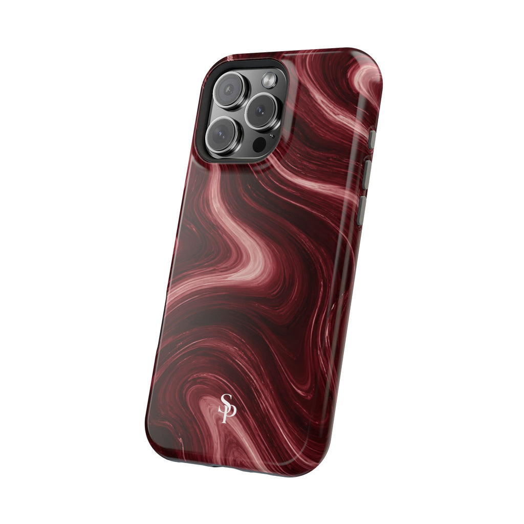 Burgundy Marble Magnetic Phone Case