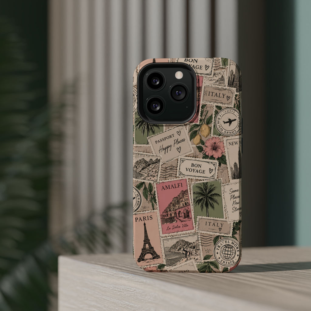 Travel Passport Stamp Magnetic Impact-Resistant Case
