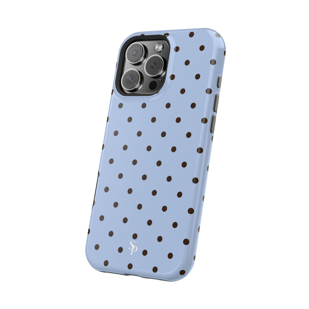 Blue Polka Dot Magnetic Impact Phone Case