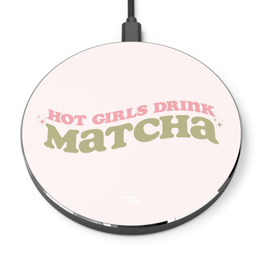 Hot Girls Drink Matcha Wireless Charger - Fast Charging Pad for Trendy Lifestyle