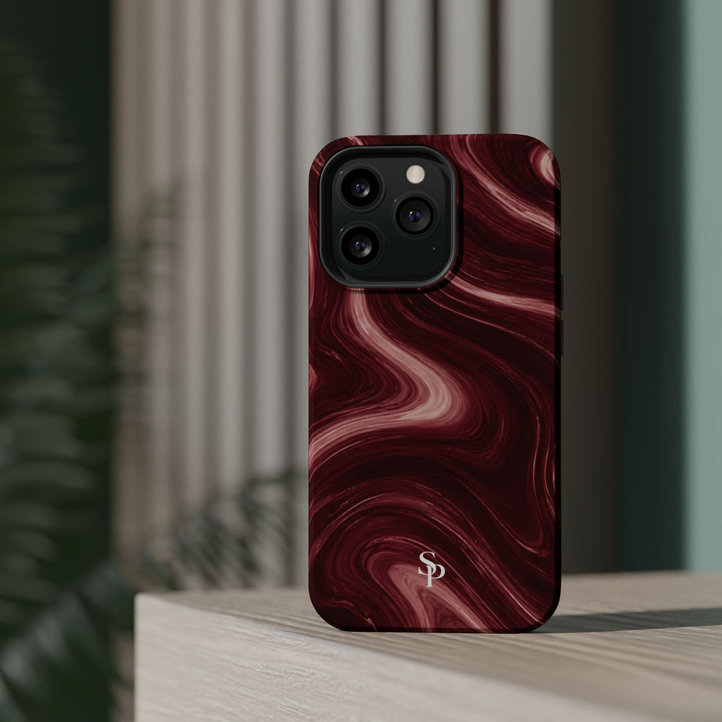 Burgundy Marble Magnetic Phone Case