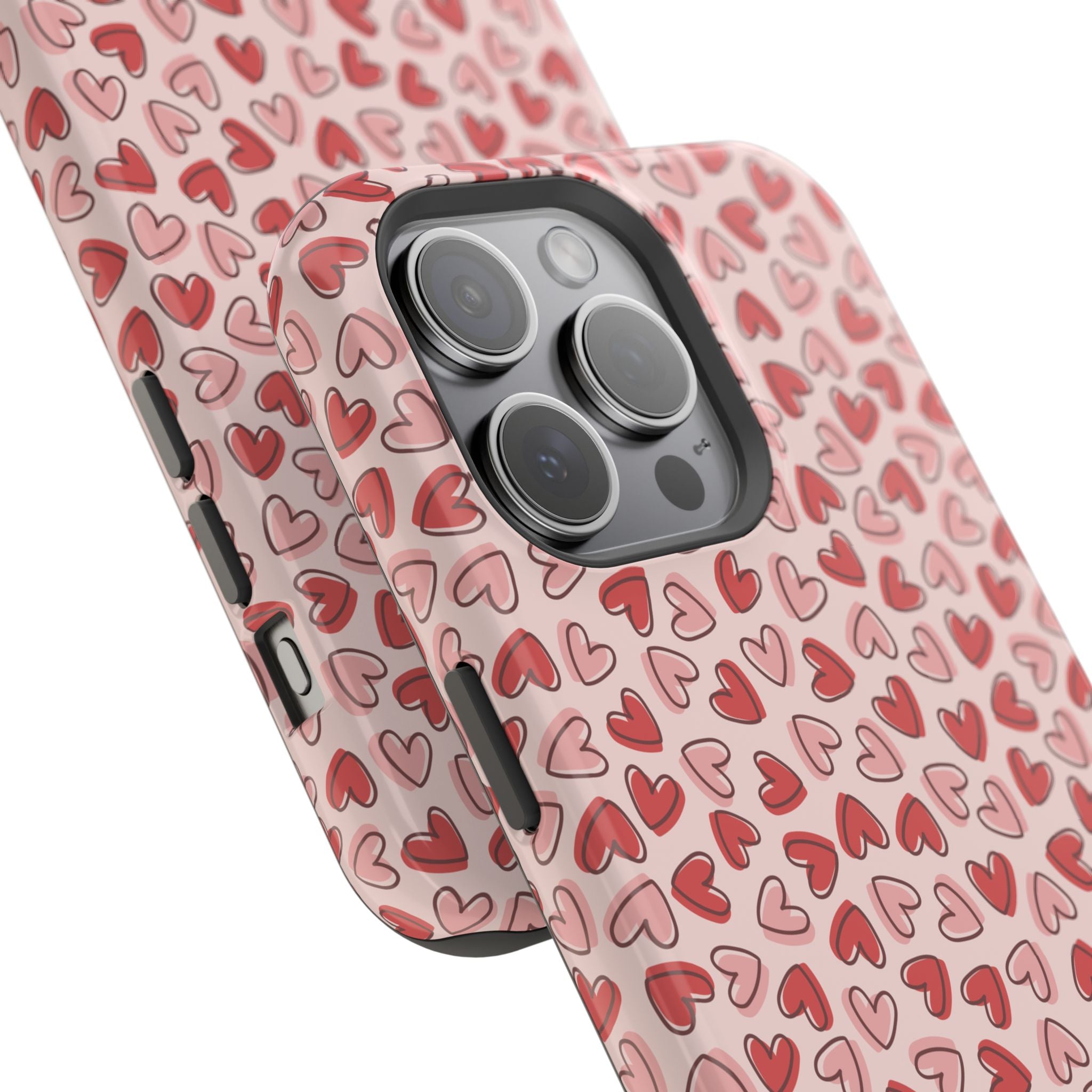 Heart Pattern Impact-Resistant Phone Case - Stylish Protection for Valentine's Day & Everyday Love
