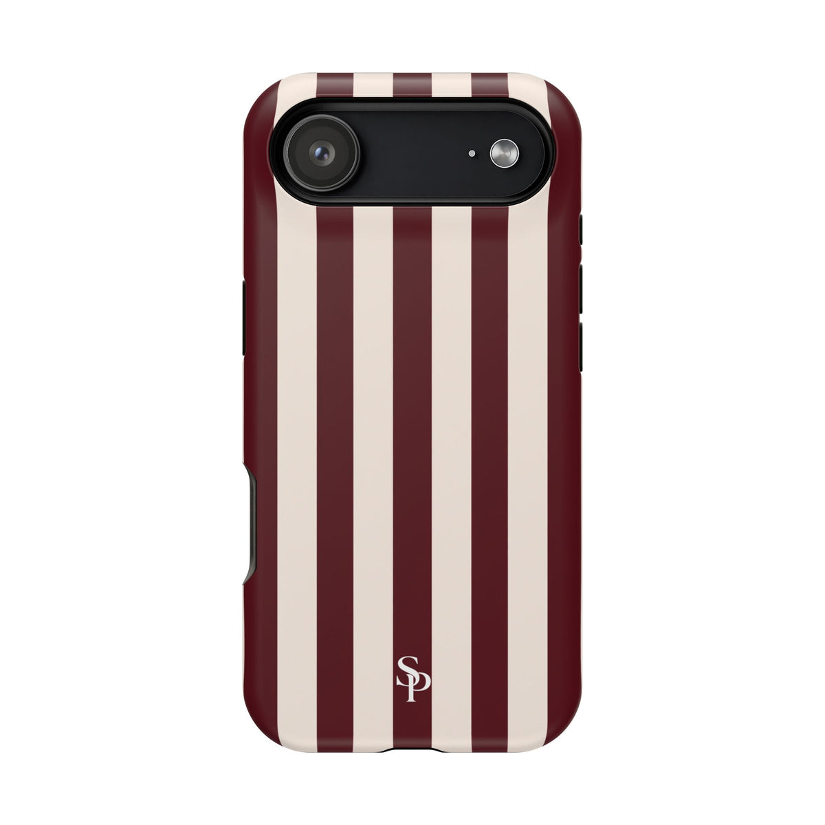 Burgundy Striped Magnetic Phone Case