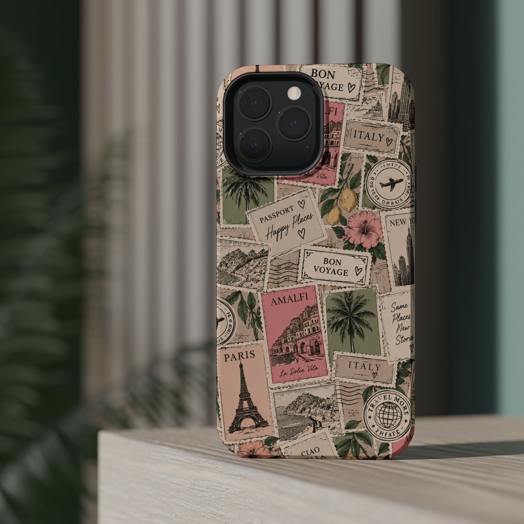 Travel Passport Stamp Magnetic Impact-Resistant Case