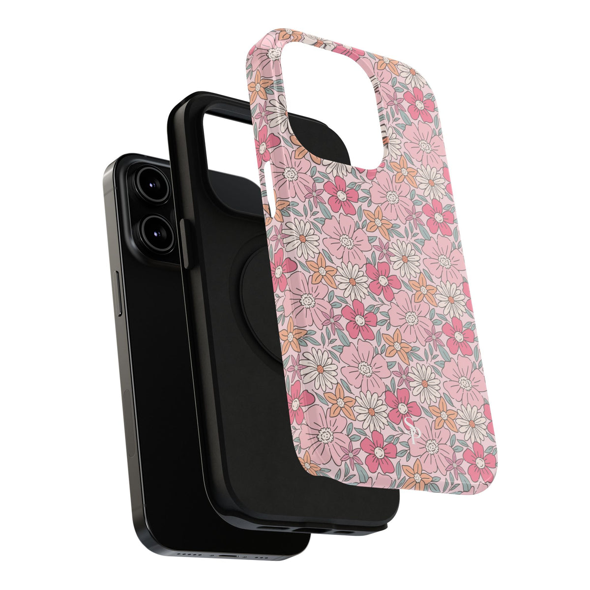 Pink Flowers Impact-Resistant Case