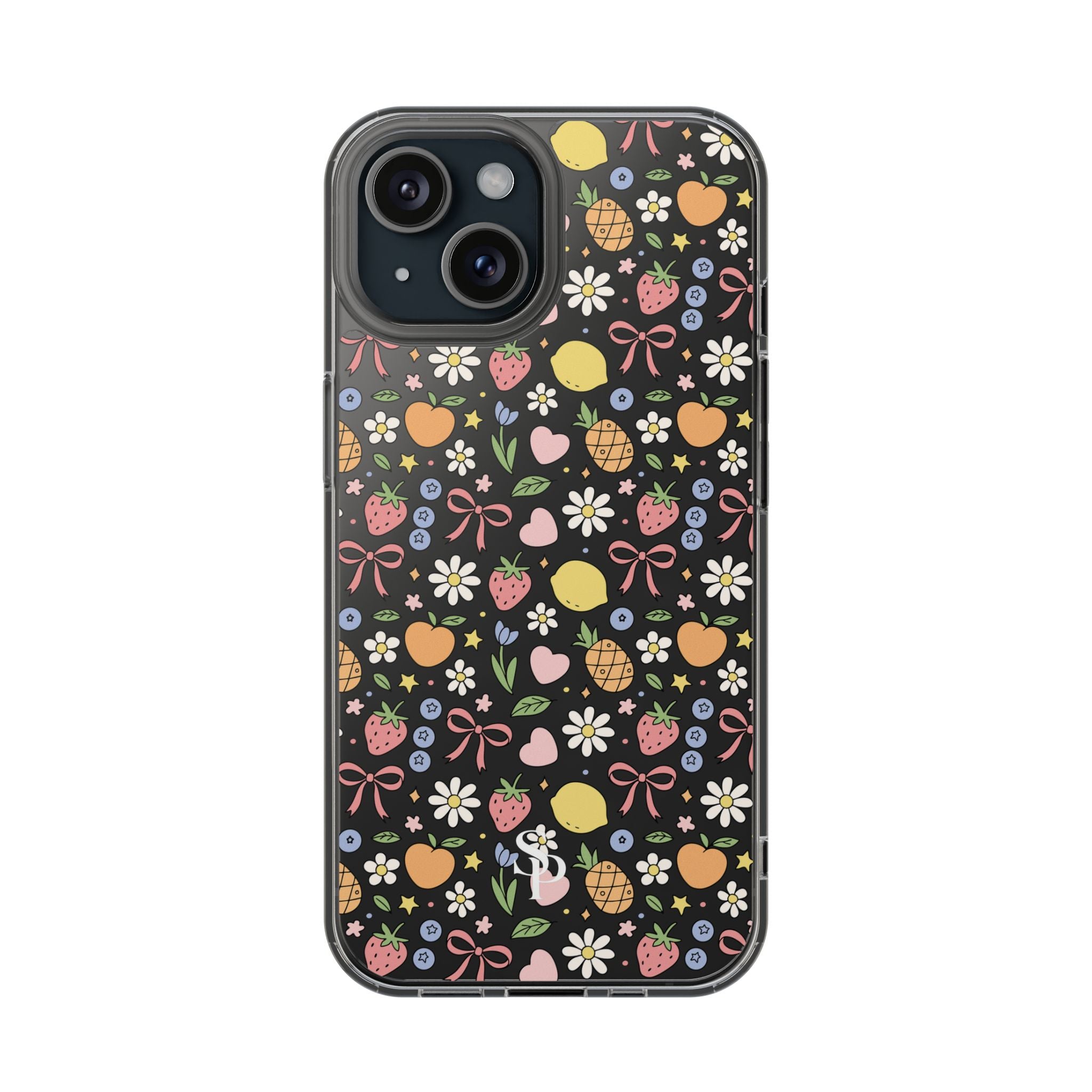 Fruit and Floral Pattern Clear Case