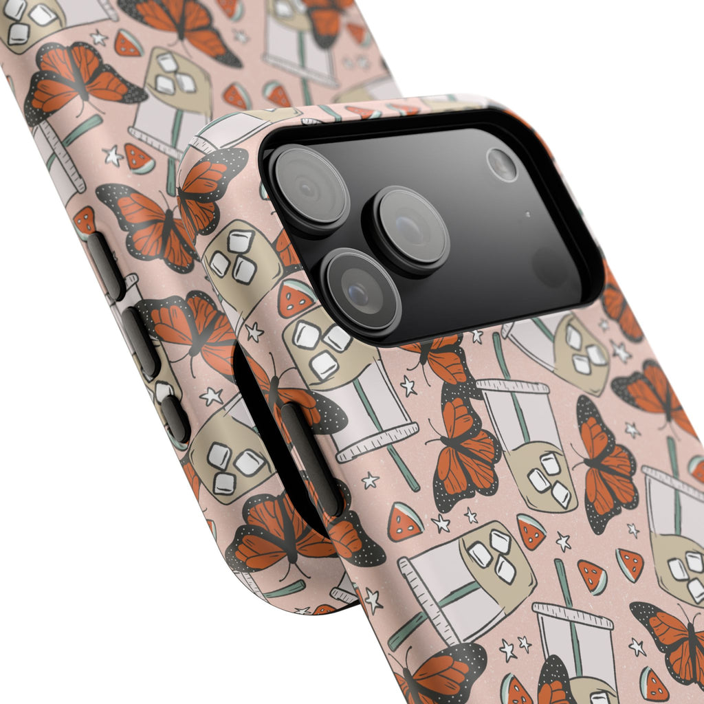 Iced Coffee & Butterfly Impact-Resistant Cases