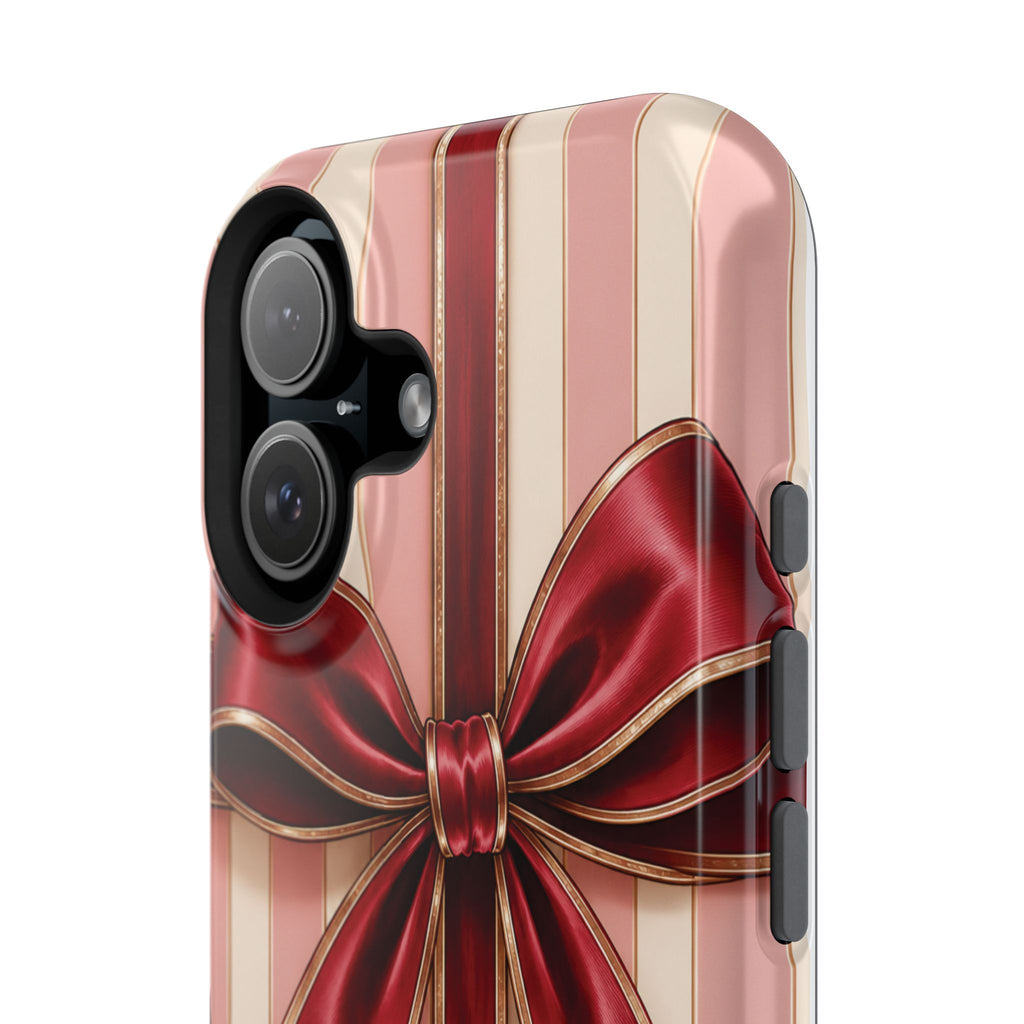 Red Bow Gift Wrap Magnetic Phone Case
