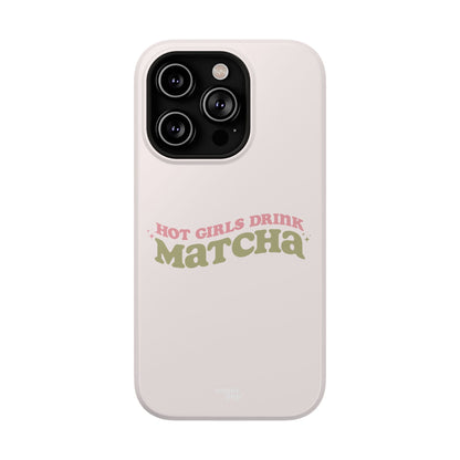 Hot Girls Drink Matcha Impact-Resistant Case