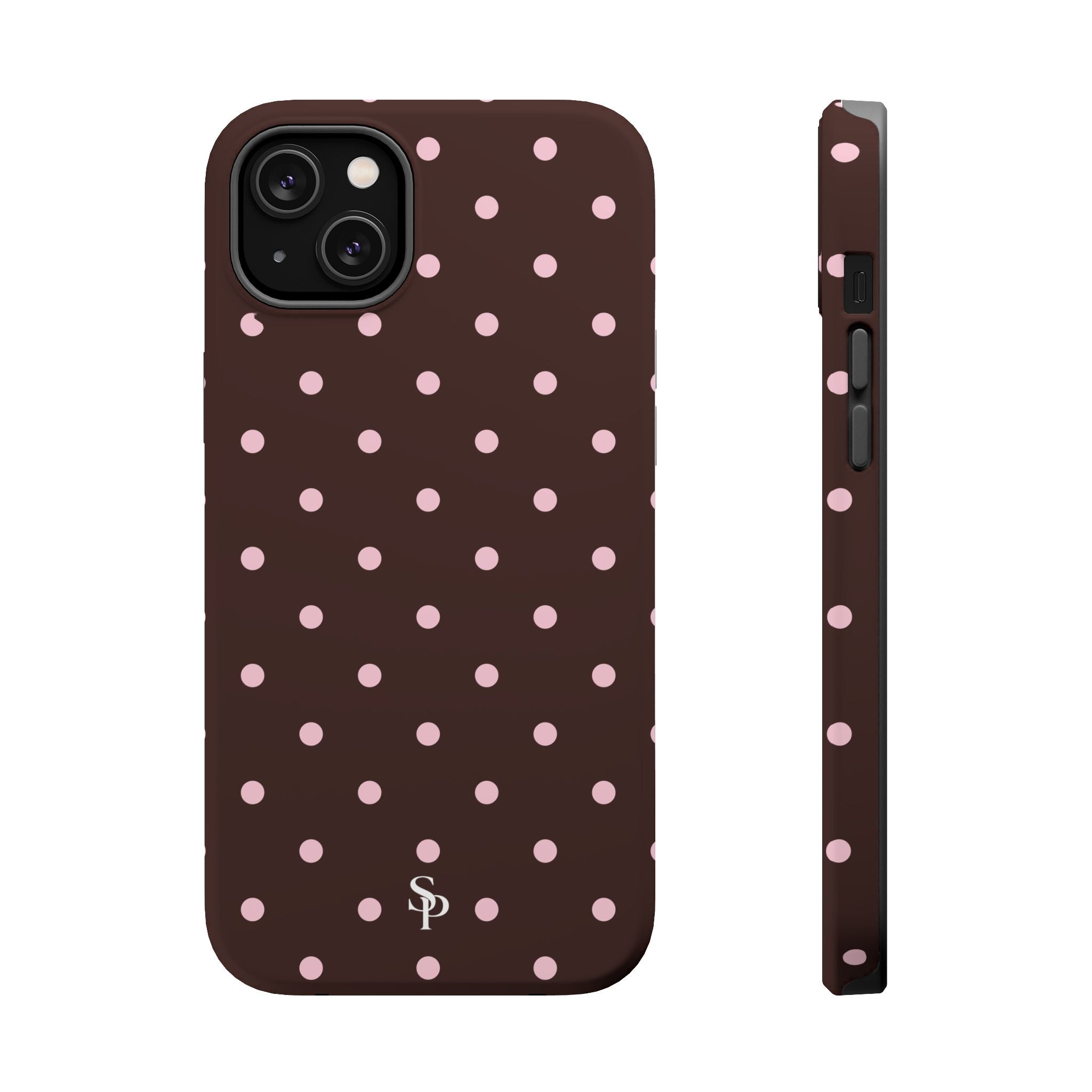 Brown Polka Dot Magnetic Impact-Resistant Phone Case
