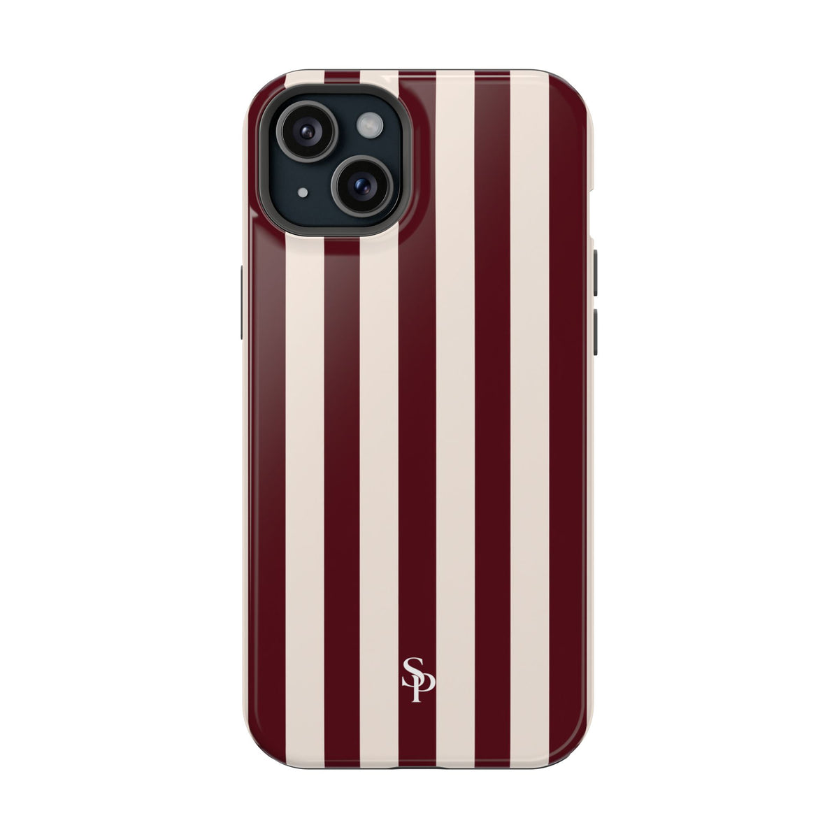 Burgundy Striped Magnetic Phone Case