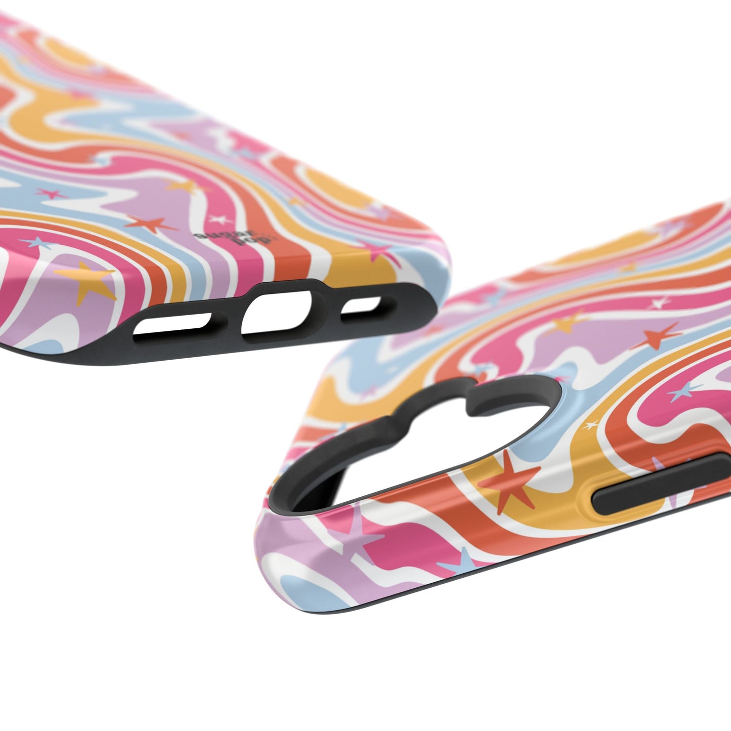 Colorful Impact-Resistant Phone Case - Vibrant Swirl Design