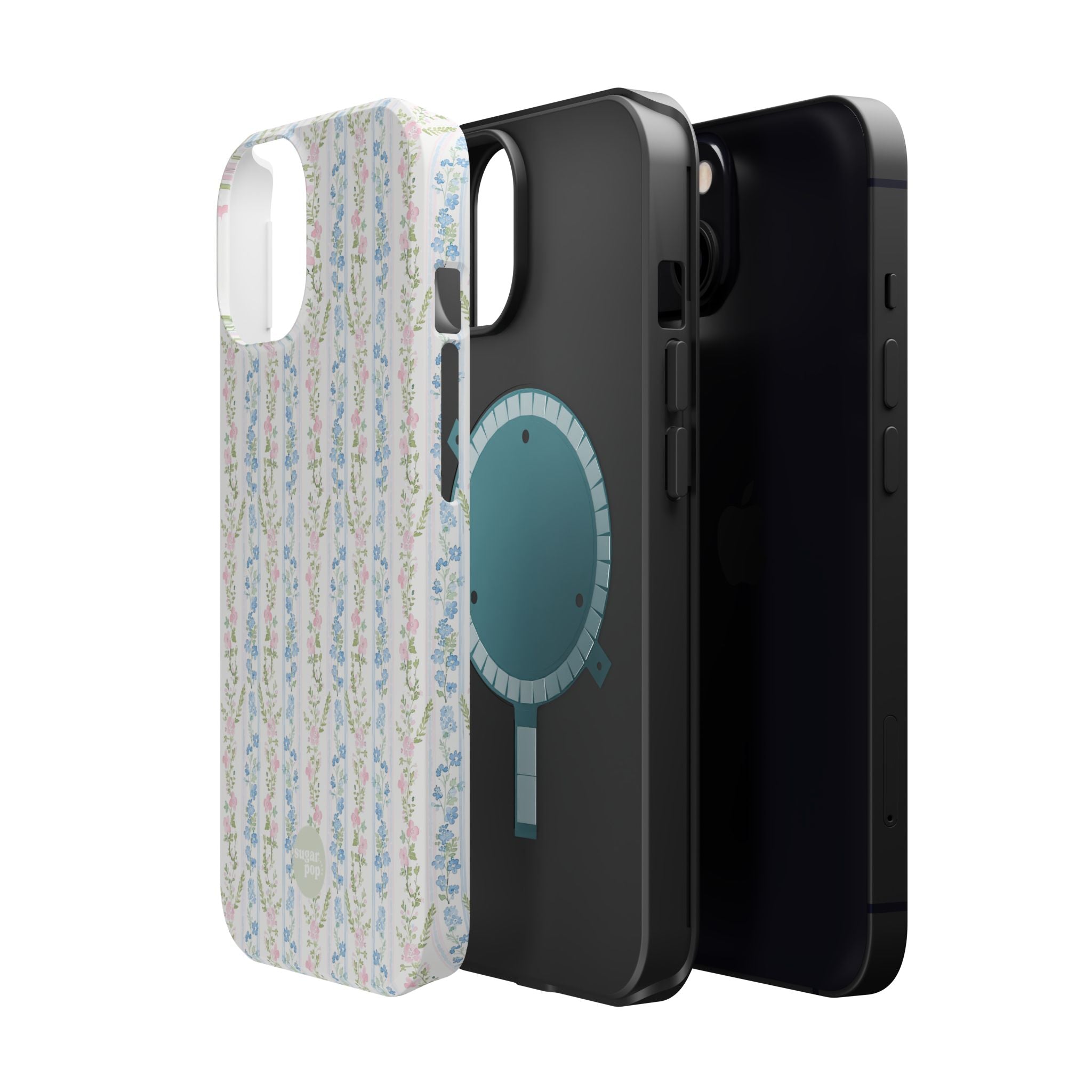 Pastel Floral Pattern Magnetic Tough Case