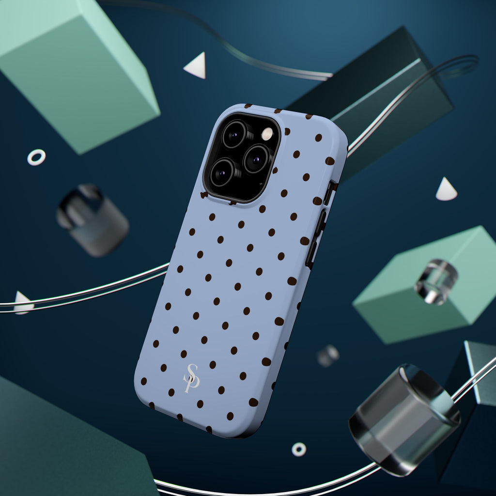 Blue Polka Dot Magnetic Impact Phone Case